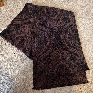 BLACK SAKS 5th AVENUE 100% SILK scarf